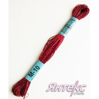 Нитки мулине металлизированные М-10 (8 м.) пр-во "Гамма" (1 шт.)