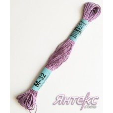 Нитки мулине металлизированные М-32 (8 м.) пр-во "Гамма" (1 шт.) Нитки мулине металлизированные М-32 (8 м.) пр-во "Гамма" (1 шт.)