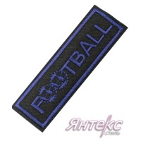 Термоаппликация " Footbal" прямоугольный (разм.92 х33 мм.) черный/синий Термоаппликация " Footbal" прямоугольный (разм.92 х33 мм.) черный/синий