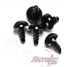 Глазки\носики для игрушек d-12 мм. (уп.50 шт.) черные Глазки\носики для игрушек d-12 мм. (уп.50 шт.) черные