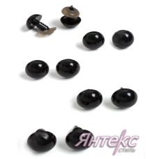 Глазки\носики для игрушек d-10мм. (уп.50 шт.) черный  Глазки\носики для игрушек d-10мм. (уп.50 шт.) черный