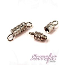 Замок для бус арт. 810/ХF 12158 (винт) мельхиор  (уп.50 шт.) Замок для бус арт. 810/ХF 12158 (винт) мельхиор  (уп.50 шт.)