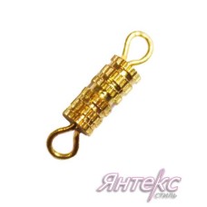 Замок для бус винт (разм.3х14 мм.)  золото (уп.100 шт.) Замок для бус винт (разм.3х14 мм.)  золото (уп.100 шт.)