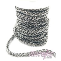 Цепочка декоративная металл ( разм.5 мм.) серебро (уп.20 м.)