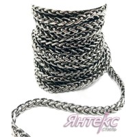 Цепочка декоративная металл ( разм.5 мм.) темный никель (уп.20 м.)