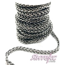 Цепочка декоративная металл ( разм.5 мм.) темный никель (уп.20 м.)