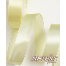 Лента атласная 2,5 см (уп.23м.) №09 лимонно-кремовый