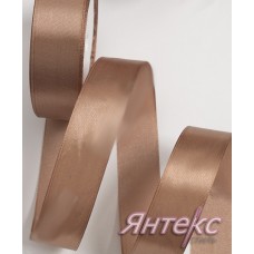 Лента атласная 2,5 см (уп.23м.) №160 дымчато-коричневый