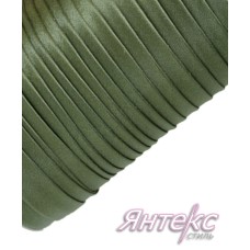 Бейка атласная шир.15мм. цвет оливковый № 026 ( уп.95 м.) Бейка атласная шир.15мм. цвет оливковый № 026 ( уп.95 м.)