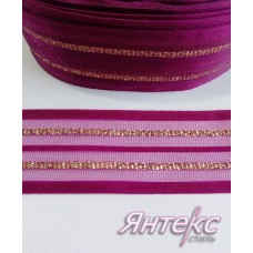 Лента декоративная (капрон) шир.35 мм. бордовая (уп.14м.) Лента декоративная (капрон) шир.35 мм. бордовая (уп.14м.)