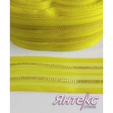 Лента декоративная (капрон) шир.35 мм. желтый (уп.18м.) Лента декоративная (капрон) шир.35 мм. желтый (уп.18м.)