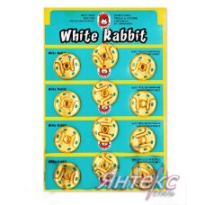 Кнопка пришивная металлическая / д.25мм./ уп.12шт. лист (золото) Кнопка пришивная металлическая / д.25мм./ уп.12шт. лист (золото)