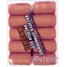 Нитки в наборе для джинсовой ткани повышенной прочности  дл.200 м. (уп.10шт.) коричневый Нитки в наборе для джинсовой ткани повышенной прочности  дл.200 м. (уп.10шт.) коричневый