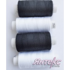 Нитки швейные 40 ЛШ  в наборе "Черно-белый" арт.5  п-во ПНК им.Кирова  (4 кат. намот 200 м.) Нитки швейные 40 ЛШ  в наборе "Черно-белый" арт.5  п-во ПНК им.Кирова  (4 кат. намот 200 м.)