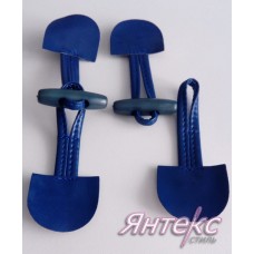 Украшение пластмас. для одежды клеванта (пуговица) синяя Украшение пластмас. для одежды клеванта (пуговица) синяя