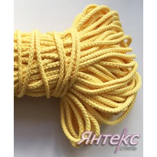 Шнур обувной плетеный (желтый) д.3,5мм. 100% ПЭ (уп.50 м.)  Шнур обувной плетеный (желтый) д.3,5мм. 100% ПЭ (уп.50 м.)