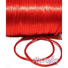 Шнур атласный шир.2мм.(уп.100 м.) красный Шнур атласный шир.2мм.(уп.100 м.) красный