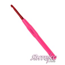 Крючок для вязания цветной 4 мм с пластиковой ручкой