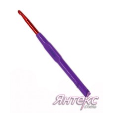 Крючок для вязания цветной 5 мм с пластиковой ручкой