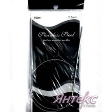 Спицы круговые d-2,0 мм. на тросике с иглой (дл.60 см). Спицы круговые d-2,0 мм. на тросике с иглой (дл.60 см).