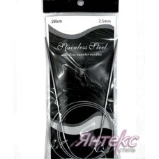 Спицы круговые d-2,5 мм. на тросике с иглой (дл.100 см). Спицы круговые d-2,5 мм. на тросике с иглой (дл.100 см).