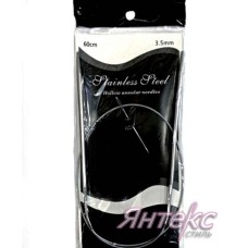 Спицы круговые d-3,5 мм. на тросике с иглой (дл.60 см). Спицы круговые d-3,5 мм. на тросике с иглой (дл.60 см).