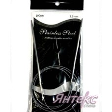 Спицы круговые d-3,5 мм. на тросике с иглой (дл.100 см). Спицы круговые d-3,5 мм. на тросике с иглой (дл.100 см).