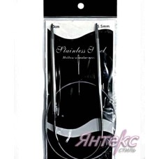 Спицы круговые d-5,5 мм. на тросике с иглой (дл.60 см). Спицы круговые d-5,5 мм. на тросике с иглой (дл.60 см).