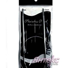 Спицы круговые d-5,5 мм. на тросике с иглой (дл.100 см). Спицы круговые d-5,5 мм. на тросике с иглой (дл.100 см).