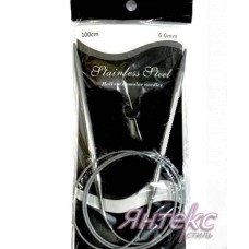 Спицы круговые d-6,0 мм. на тросике с иглой (дл.100 см). Спицы круговые d-6,0 мм. на тросике с иглой (дл.100 см).