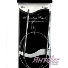 Спицы круговые d-6,0 мм. на тросике с иглой (дл.60 см). Спицы круговые d-6,0 мм. на тросике с иглой (дл.60 см).