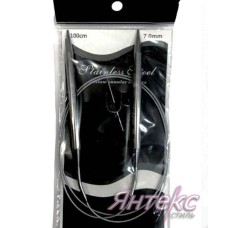 Спицы круговые d-7,0 мм. на тросике с иглой (дл.100 см). Спицы круговые d-7,0 мм. на тросике с иглой (дл.100 см).