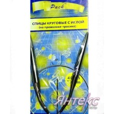 Спицы круговые d-7 мм. на тросике с иглой и размерником (дл.40 см). Спицы круговые d-7 мм. на тросике с иглой и размерником (дл.40 см).