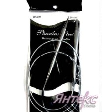 Спицы круговые d-8,0 мм. на тросике с иглой (дл.100 см). Спицы круговые d-8,0 мм. на тросике с иглой (дл.100 см).