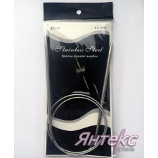 Спицы круговые "SS" мет. диам 4.5мм на тросе (длина  80см.) Спицы круговые "SS" мет. диам 4.5мм на тросе (длина  80см.)