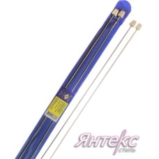 Спицы прямые металлические с ограничителем в PVC - чехле дл.35 см. d-2,0 мм.