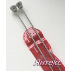 Спицы прямые тефлоновые с ограничителем в PVC-чехле дл.35см  диам. 2,0мм