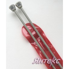 Спицы прямые тефлоновые с ограничителем в PVC-чехле дл.35см диам. 3,5мм