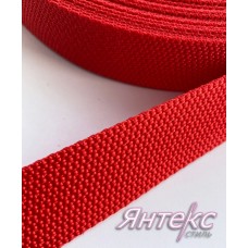 Лента ременная (стропа) шир.25мм красный (уп.25м) Лента ременная (стропа) шир.25мм красный (уп.25м)