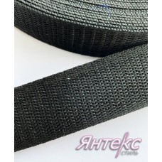 Лента ременная (стропа) шир.30мм черный (уп.25м) Лента ременная (стропа) шир.30мм черный (уп.25м)