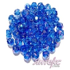 Бусины граненые цвет прозрачно-синий арт.30 (диам.6мм.) уп.500 г. Бусины граненые цвет прозрачно-синий арт.30 (диам.6мм.) уп.500 г.