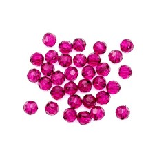 Бусины граненые цвет прозрачно-малиновый арт.11 (диам. 8мм.) уп.500 г Бусины граненые цвет прозрачно-малиновый арт.11 (диам. 8мм.) уп.500 г