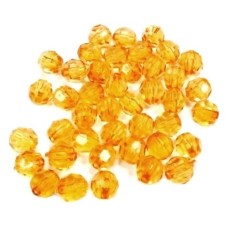 Бусины граненые цвет прозрачно-оранжевый арт.22 (диам.6мм.) уп.500 г. Бусины граненые цвет прозрачно-оранжевый арт.22 (диам.6мм.) уп.500 г.