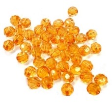Бусины граненые цвет прозрачно-оранжевый арт.22 (диам.8мм.) уп.500 г. Бусины граненые цвет прозрачно-оранжевый арт.22 (диам.8мм.) уп.500 г.