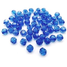 Бусины граненые цвет прозрачно-синий арт.30 (диам.8мм.) уп.500 г. Бусины граненые цвет прозрачно-синий арт.30 (диам.8мм.) уп.500 г.