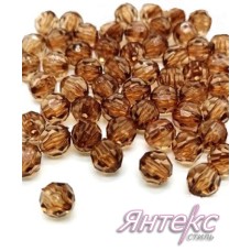 Бусины граненые d-10 мм. (уп.500 гр.) прозрачно- коричневый Бусины граненые d-10 мм. (уп.500 гр.) прозрачно- коричневый