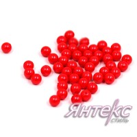Бусины полуматовые д.14 мм. красный (уп.500 гр.) Бусины полуматовые д.14 мм. красный (уп.500 гр.)