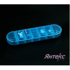 Контейнер для бисера и мелочей  7 ячеек (18,5х4,5х2,5см)