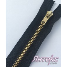 Молния джинсовая Т-4 (12см.) цвет-черный/звено-латунь Молния джинсовая Т-4 (12см.) цвет-черный/звено-латунь