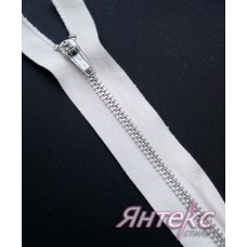 Молния джинсовая Т-4 (20см.) цвет- белый/звено-никель Молния джинсовая Т-4 (20см.) цвет- белый/звено-никель